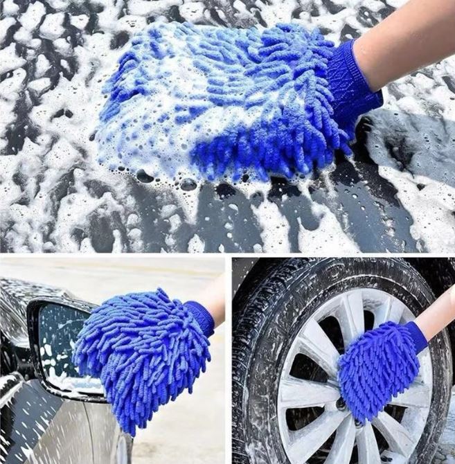Mikrofiber rukavica za pranje auta plava