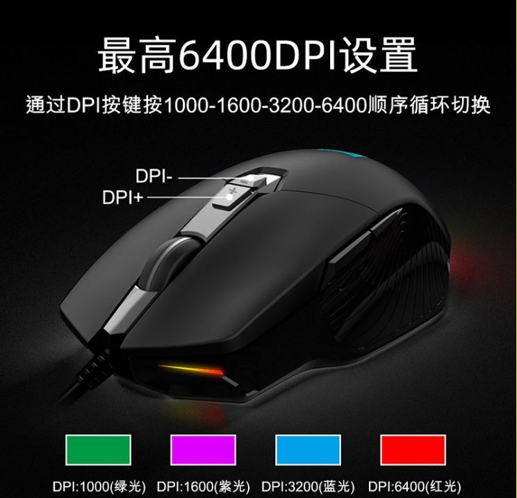 RGB Backlit gaming miš sunsonny