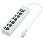 USB HUB docking aktivni sa prekidačima 7 port bijeli