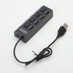 USB HUB docking aktivni sa prekidačima 4 port crni