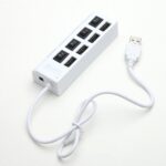 USB HUB docking aktivni sa prekidačima 4 port bijeli