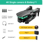 Dron 4K KK3 PRO single cam crni