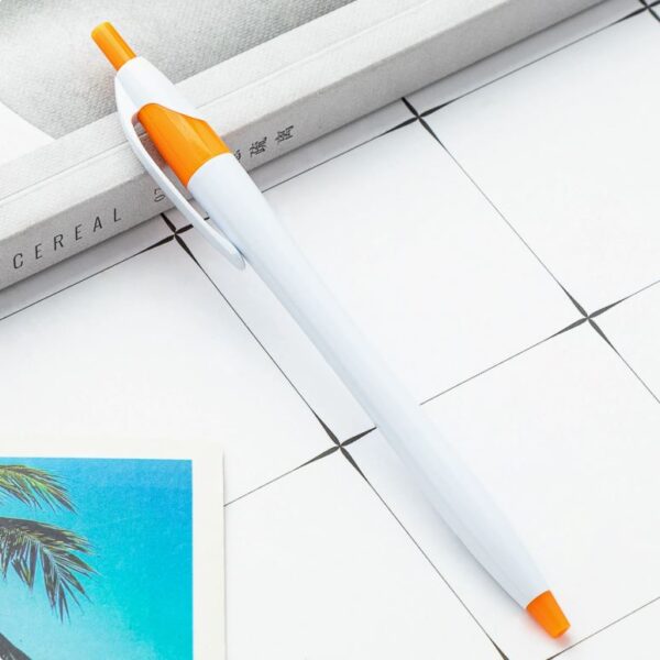 Hemijska olovka plasticna orange narandzasta za stampu
