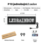 P10 LED Reklamni Ekran 67x19cm Bijeli WiFi Display