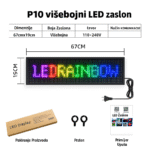 P10 RGB LED Reklamni Ekran 67x19cm WiFi Display