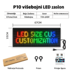 P10 RGB LED Reklamni Ekran 67x35cm WiFi Display