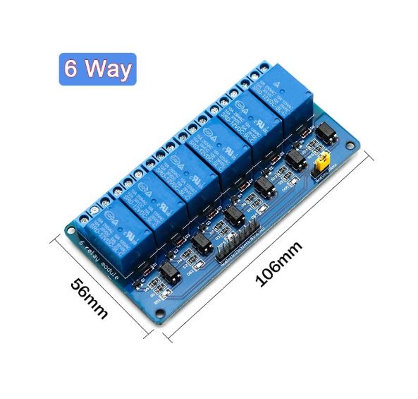 Relej 6 kanal 24V za Arduino ESP32 Raspberry Pi