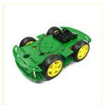 Auto robot 4 točka zelena podloga za Arduino