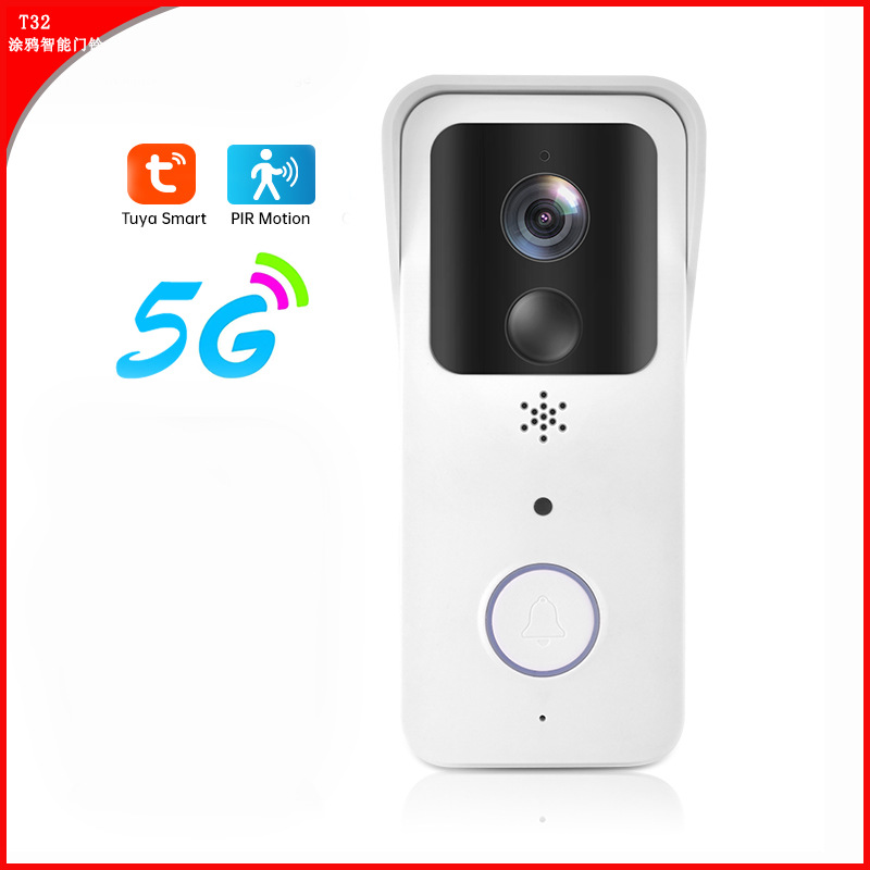 Smart WiFi bijelo Zvono T32 sa Tuya aplikacijom PIR senzorom