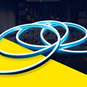 Neon LED traka 5m 12V – svijetlo plava dekor rasvjeta
