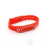 Crvena RFID 125kHz silikonska narukvica s kopčom ID