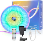 RGBIC neon LED traka 2m 24V IP67 sa daljinskim i adapterom