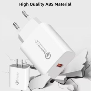 Brzi Punjač 3A bijeli adapter za Telefone i Tablete