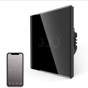 Tuya wifi tropolni zidni prekidac TY101 smart crni