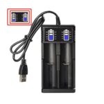 USB punjač za 2x 18650 baterije s LED indikatorom