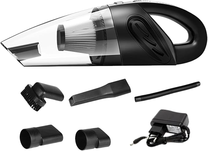 Crni bežični usisivač za auto sa LED lampom - Image 5