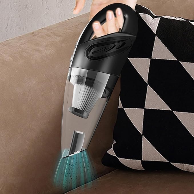 Crni bežični usisivač za auto sa LED lampom - Image 3