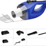 Plavi bežični usisivač za auto sa LED lampom