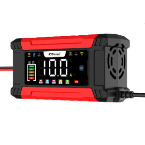 Pametni punjač akumulatora 12V 10A crveni LCD