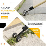 Glava sa točkićima za uklanjanje trave sa pločnika