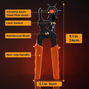 Profesionalna kliješta za bušenje rupa u kaišu 6 u 1