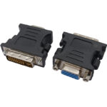 DVI na VGA adapter DVI-I muski na VGA zenski crni
