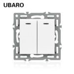 Modularni dvopolni prekidač bijeli