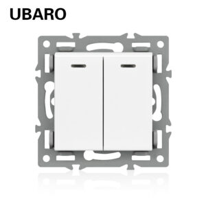 Modularni dvopolni prekidač bijeli