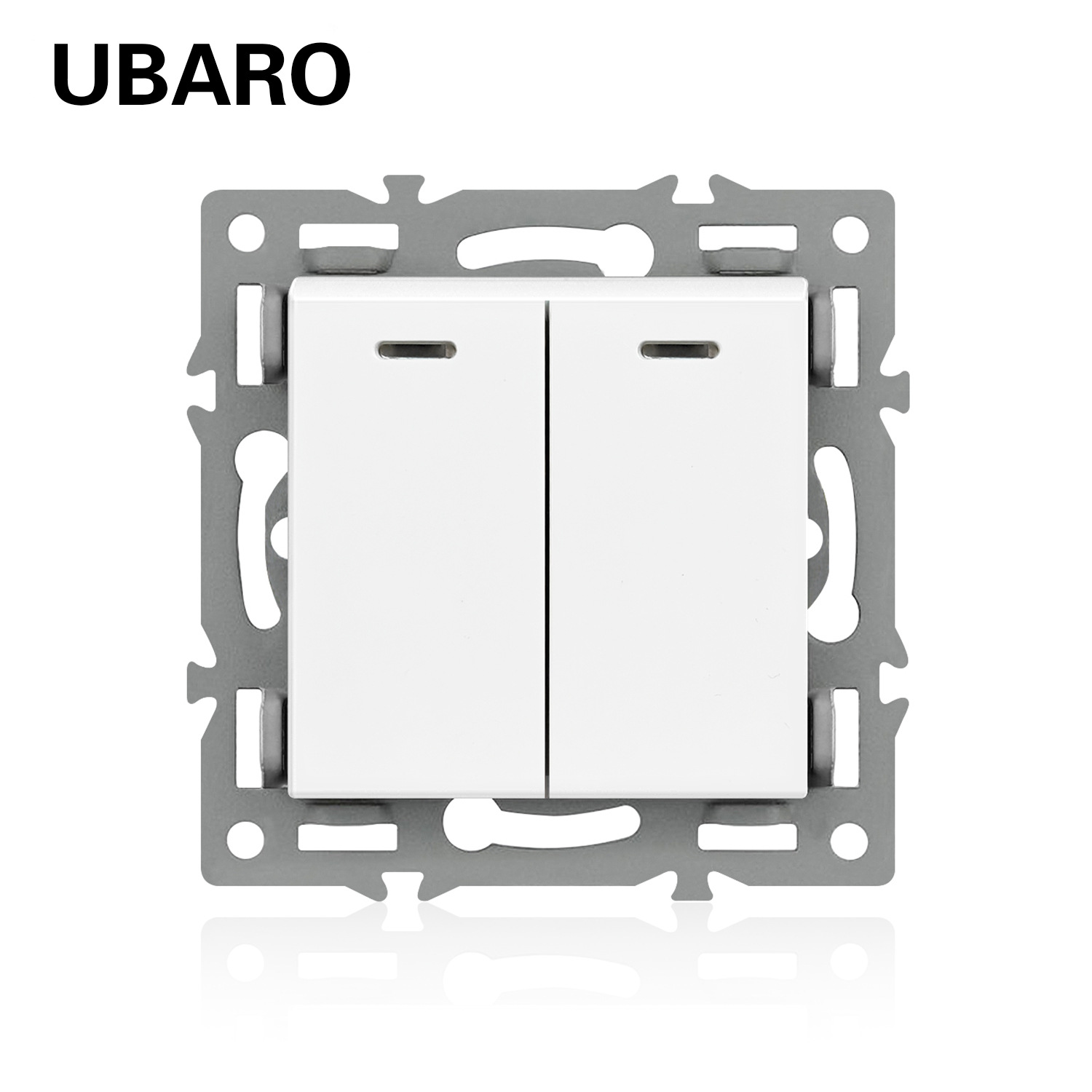 Modularni dvopolni prekidač bijeli