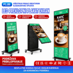 LED reklamni ekran P1.86 655x2000mm WiFi sklopivi