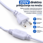 Napojni kabal adapter za COB LED traku 220V