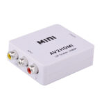 Mini AV RCA na HDMI konverter adapter 1080P – bijeli