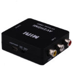 Mini AV RCA na HDMI konverter adapter 1080P – crni