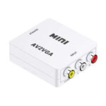 Mini AV RCA na VGA konverter adapter bijeli