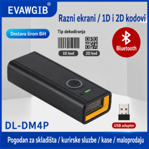 Barkod citac skener DL-DM4P Bluetooth USB 1D 2D QR crni