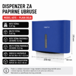 Dispenzer za Papirne Ubruse Zidni 6015 Plavi ABS Plastika