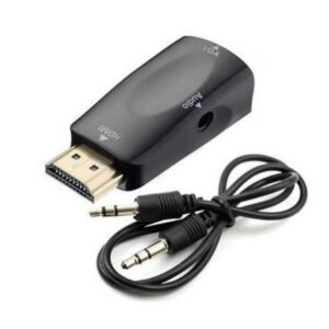 HDMI na VGA adapter sa audio Full 1080P crni usb