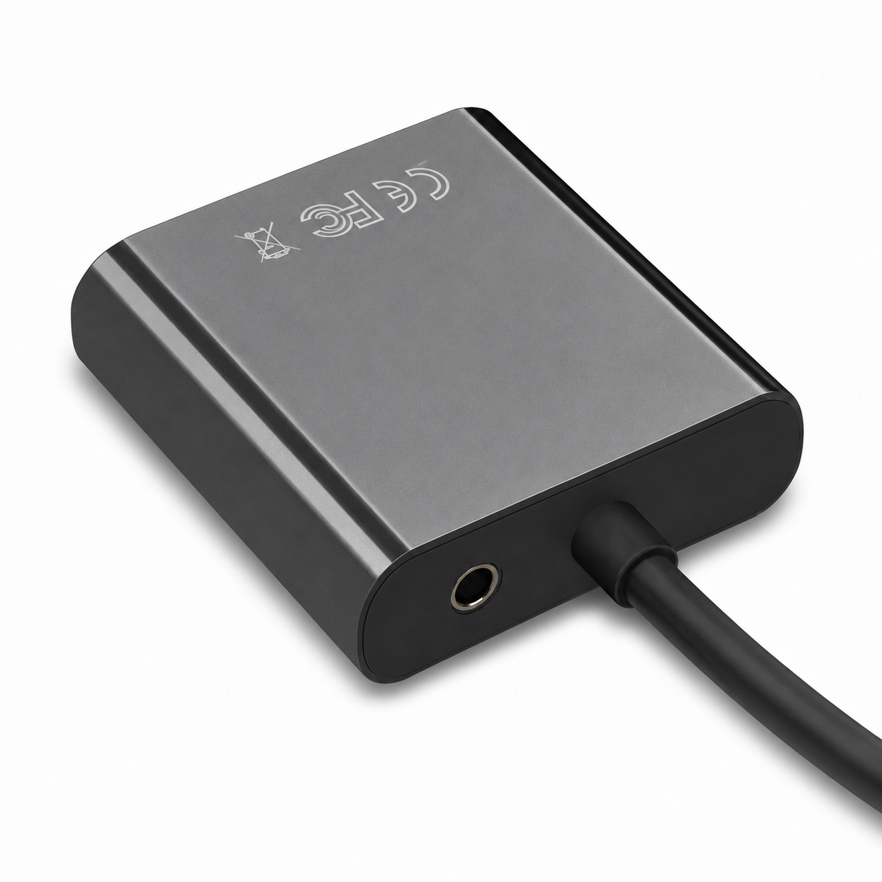 HDMI na VGA adapter konverter sa audio 1080P crni - Image 2
