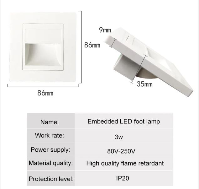 LED stepenišna zidna lampa ugradna zlatna - Image 3