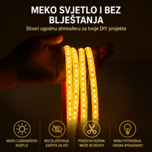 Vodootporna LED traka 24V zlatna 10m fleksibilna