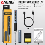 ANENG SL108 digitalna lemilica 100-450°C USB-C PD QC
