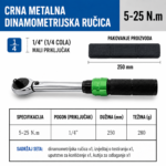 Moment kilo kljuc 5-25 Nm 1/4 sa kutijom zeleni