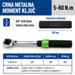 Moment kilo kljuc 5-60 Nm 3/8 sa kutijom zeleni