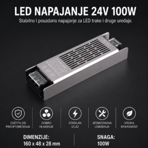LED napajanje 24V 100W slim za LED trake