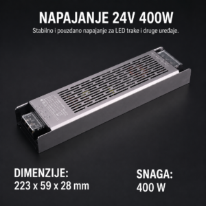 LED napajanje 24V 400W slim za LED trake