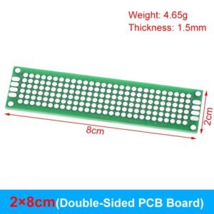 PCB prototipska ploča 2x8cm dvostrana 2.54mm Arduino