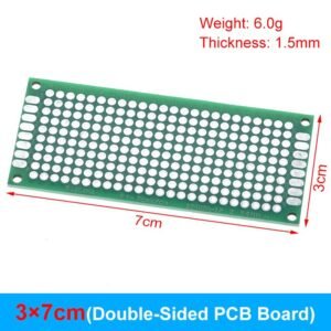 PCB prototipska ploča 3x7cm dvostrana 2.54mm Arduino