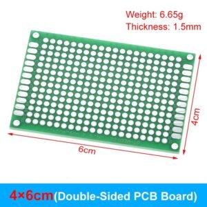 PCB prototipska ploča 4x6cm dvostrana 2.54mm Arduino