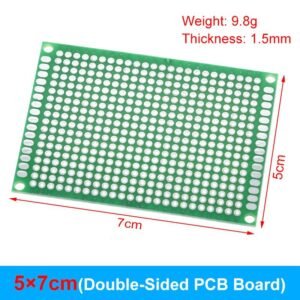 PCB prototipska ploča 5x7cm dvostrana 2.54mm Arduino