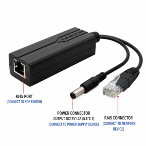 PoE Splitter PDO2S 48V na 12V RJ45 100M za IP kamere